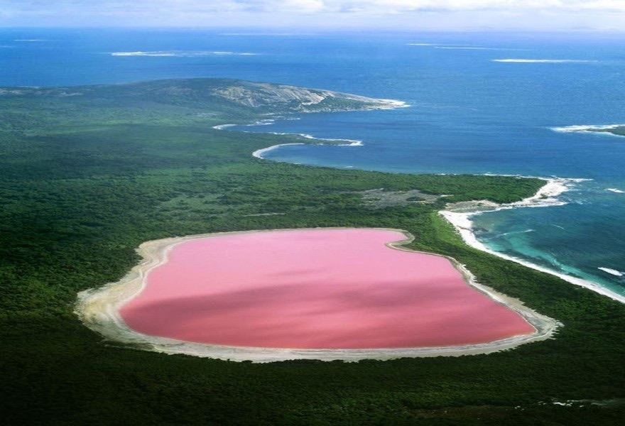 Lac Rose vanuit de lucht